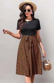 Printed Rayon Midi Skirt